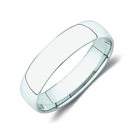 Lite Half Round Wedding Band in 10kt White Gold Lite Half Round Wedding Band in 10kt White Gold
