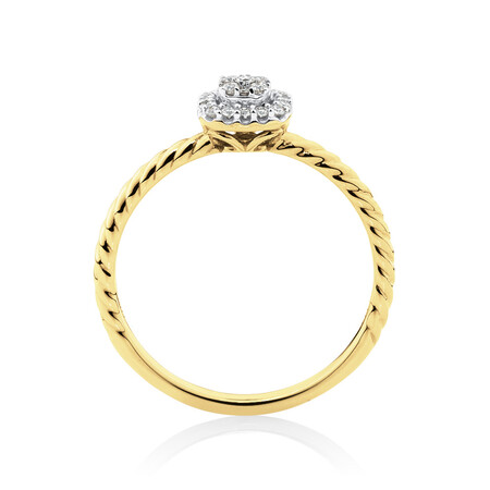 Promise Ring with 0.13 Carat TW of Diamonds in 10kt Yellow Gold Promise Ring with 0.13 Carat TW of Diamonds in 10kt Yellow Gold
