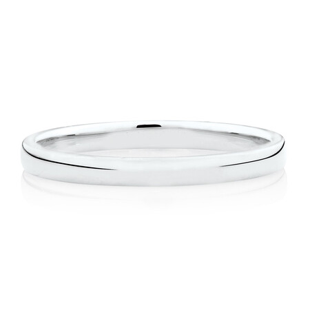2mm High Domed Wedding Band in 14kt White Gold 2mm High Domed Wedding Band in 14kt White Gold