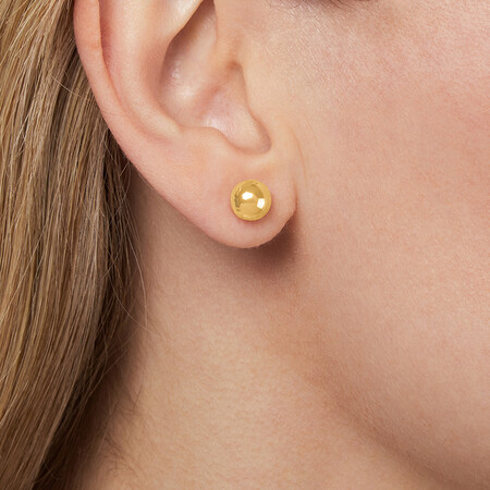7mm Patterned Stud Earrings in 10kt Yellow Gold 7mm Patterned Stud Earrings in 10kt Yellow Gold