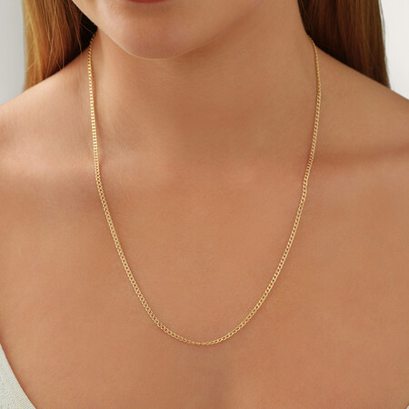 55cm (22") Hollow Curb Chain in 10kt Yellow Gold 55cm (22") Hollow Curb Chain in 10kt Yellow Gold