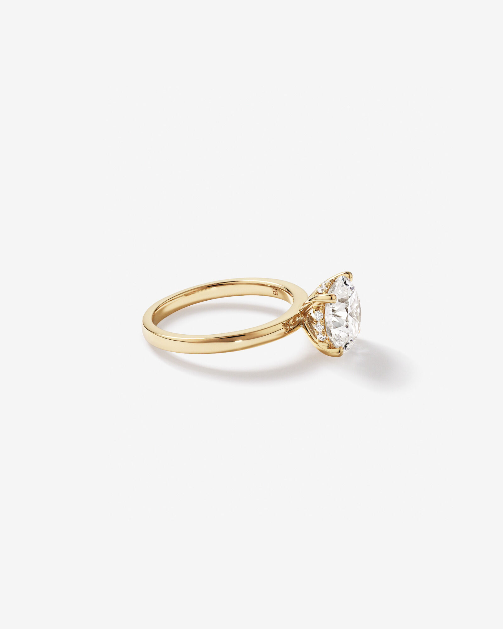 3.10 Carat TW Round Brilliant Laboratory-Grown Diamond Solitaire Ring in 18kt Yellow Gold