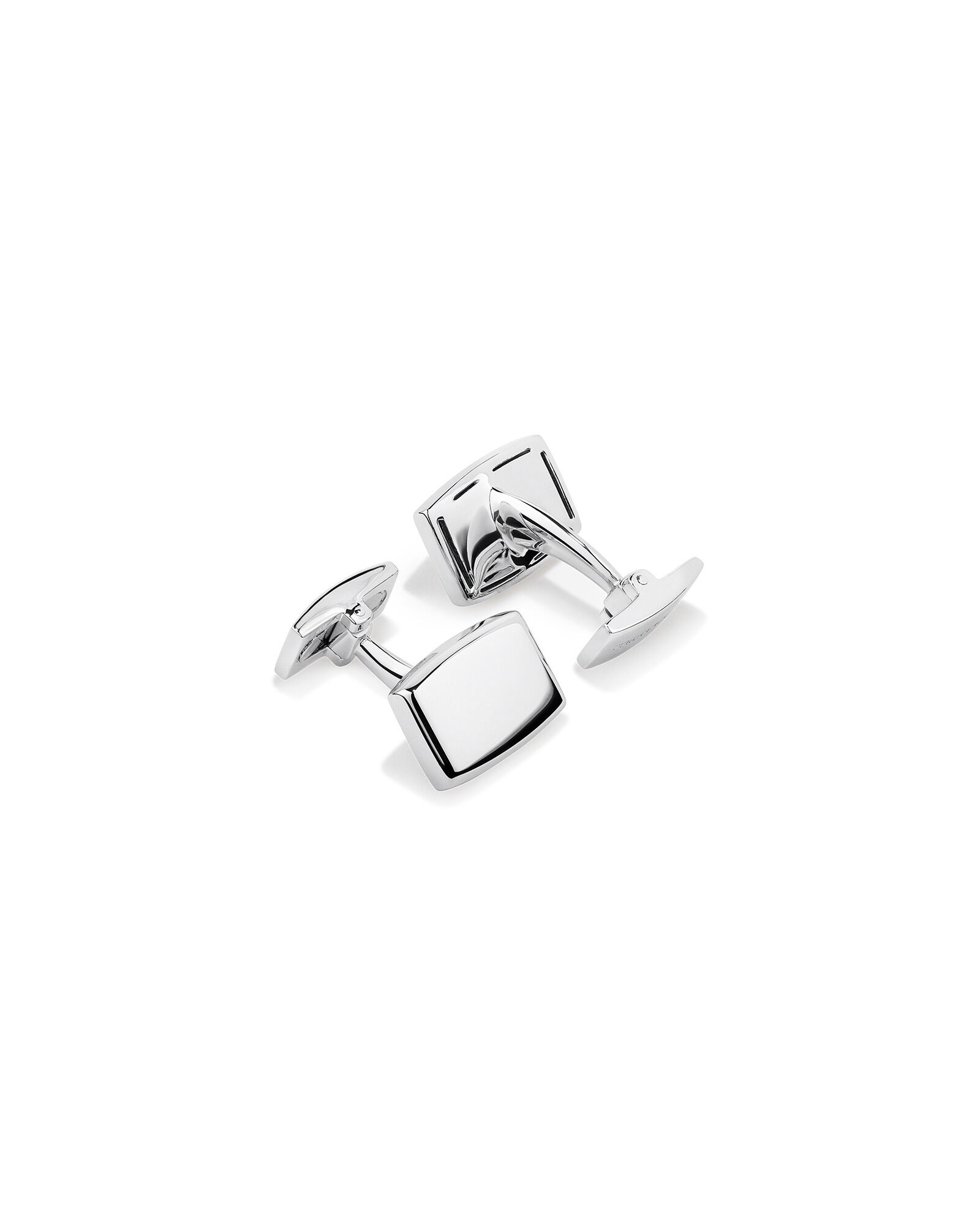 Men s Silver Rectangle Cufflinks