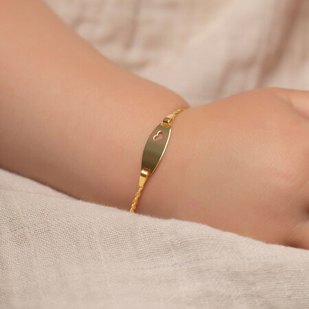 Baby Identity Bracelet in 10kt Yellow Gold Baby Identity Bracelet in 10kt Yellow Gold