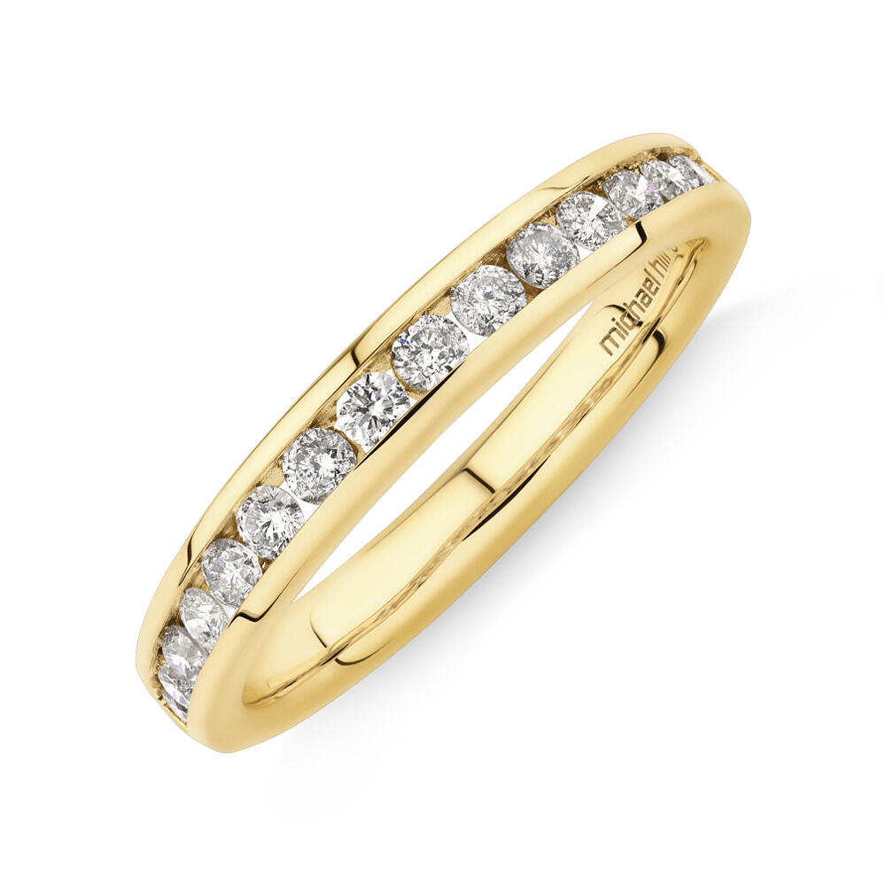 Gold and diamond wedding band on sale