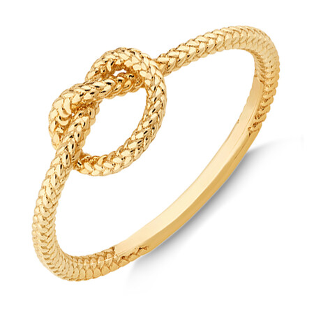 Overhand Rope Knot Ring in 10kt Yellow Gold Overhand Rope Knot Ring in 10kt Yellow Gold