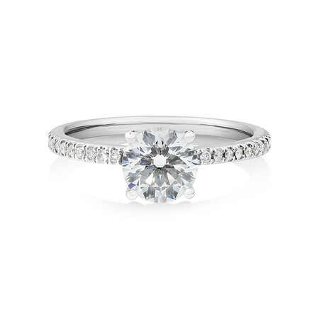 Laboratory-Created 1.14 Carat TW of Diamond Ring In 14kt White Gold Laboratory-Created 1.14 Carat TW of Diamond Ring In 14kt White Gold