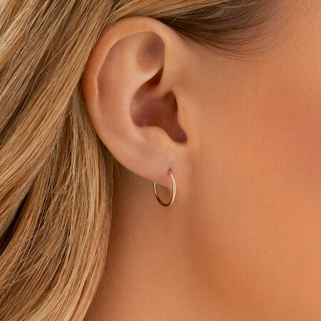 14mm Sleeper Earrings in 10kt Yellow Gold 14mm Sleeper Earrings in 10kt Yellow Gold