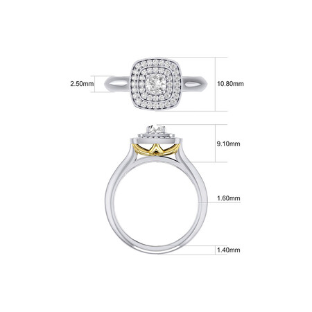 Whitefire Engagement Ring with 1/2 Carat TW of Diamonds in 18kt White & Yellow Gold & 22kt Yellow Gold Whitefire Engagement Ring with 1/2 Carat TW of Diamonds in 18kt White & Yellow Gold & 22kt Yellow Gold