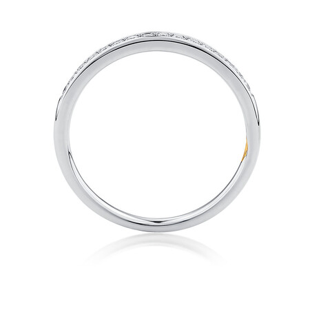Whitefire Wedding Band with 0.15 Carat TW of Diamonds in 18kt White Gold & 22kt Yellow Gold Whitefire Wedding Band with 0.15 Carat TW of Diamonds in 18kt White Gold & 22kt Yellow Gold