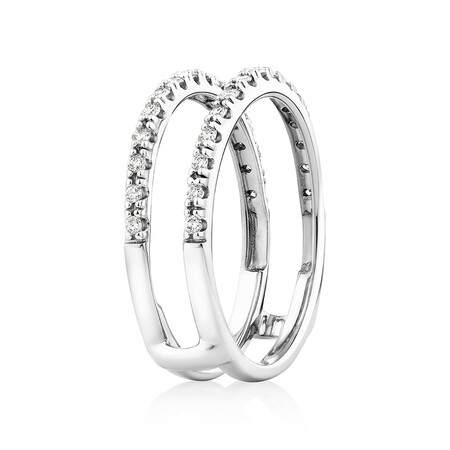 Enhancer Ring With 1/4 Carat TW Of Diamonds In 10kt White Gold Enhancer Ring With 1/4 Carat TW Of Diamonds In 10kt White Gold