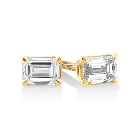 Laboratory-Created 0.48 Carat TW Diamond Stud Earrings in 10kt Yellow Gold Laboratory-Created 0.48 Carat TW Diamond Stud Earrings in 10kt Yellow Gold