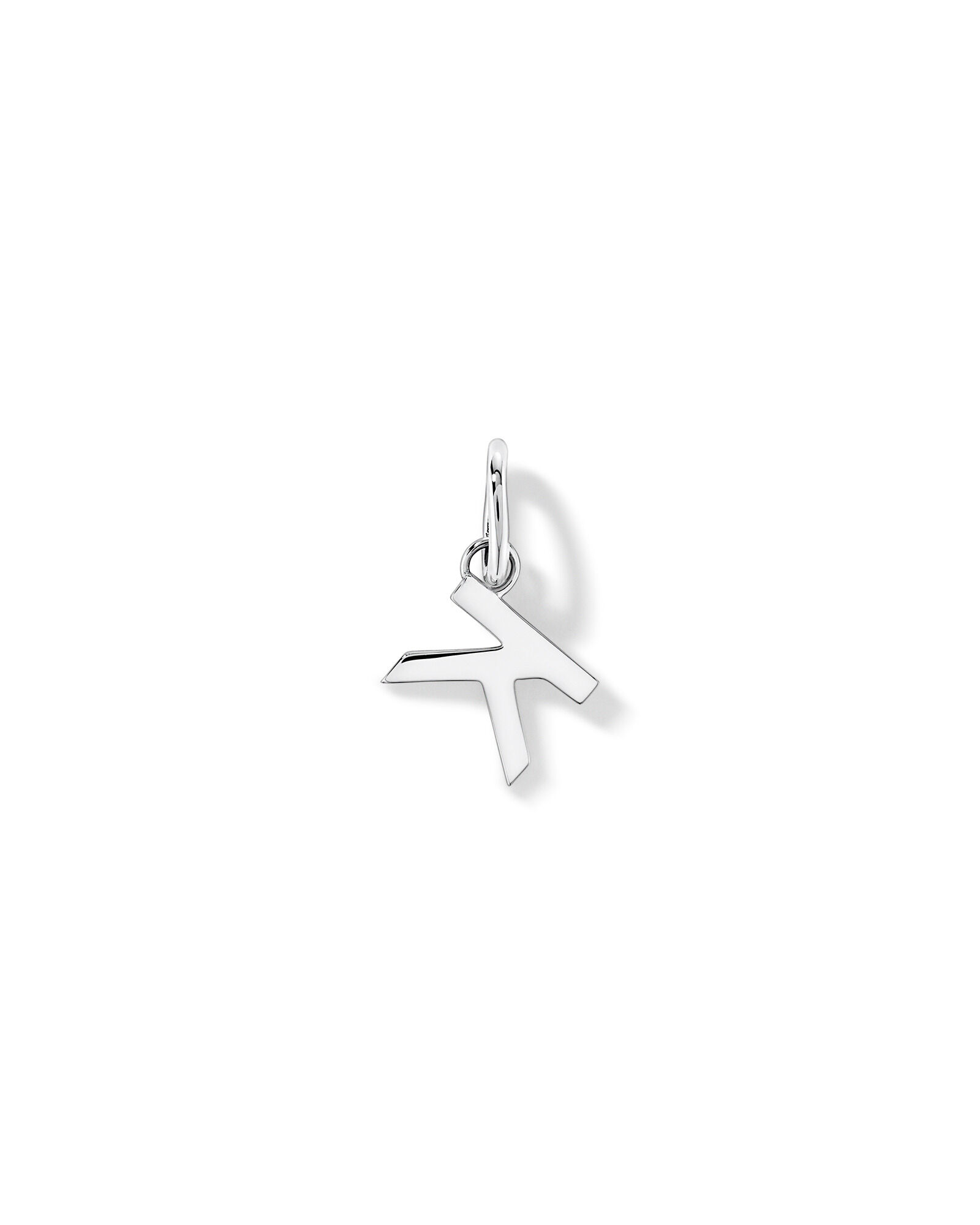 Letter K Initial Pendant in Sterling Silver