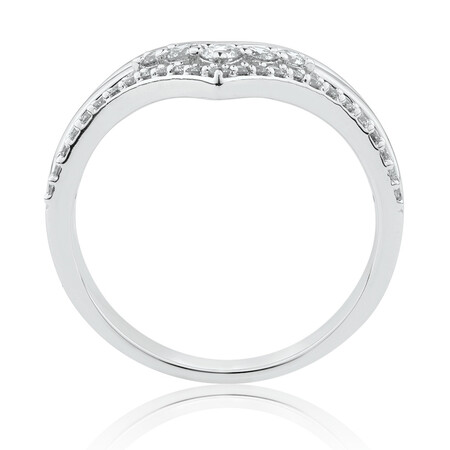 Chevron Ring with 1/3 Carat TW of Diamonds in 10kt White Gold Chevron Ring with 1/3 Carat TW of Diamonds in 10kt White Gold