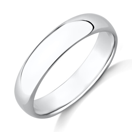 5mm Half Round Wedding Band in Sterling Silver 5mm Half Round Wedding Band in Sterling Silver