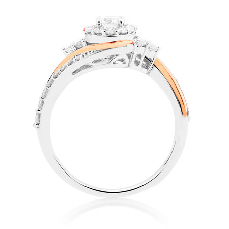 Engagement Ring with 3/4 Carat TW of Diamonds in 14kt White & Rose Gold Engagement Ring with 3/4 Carat TW of Diamonds in 14kt White & Rose Gold