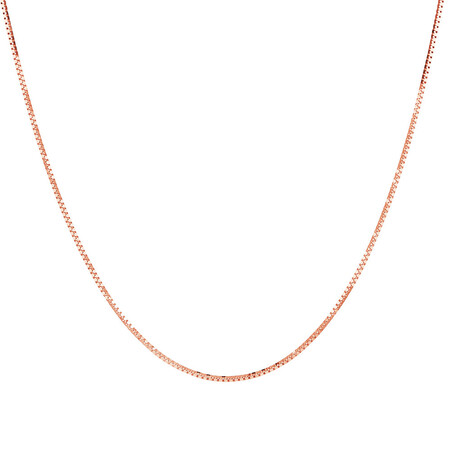 50cm (20") Box Chain in 10kt Rose Gold
