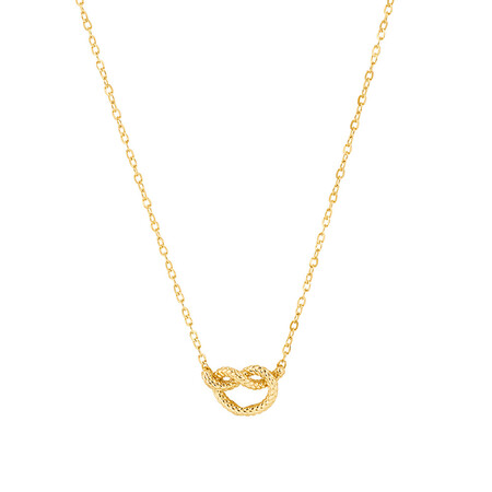Overhand Rope Knot Necklace in 10kt Yellow Gold Overhand Rope Knot Necklace in 10kt Yellow Gold