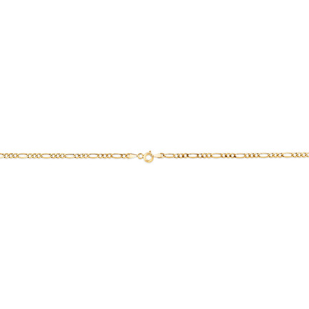 60cm (24") 2mm-2.5mm Width Hollow Figaro Chain in 10kt Yellow Gold 60cm (24") 2mm-2.5mm Width Hollow Figaro Chain in 10kt Yellow Gold