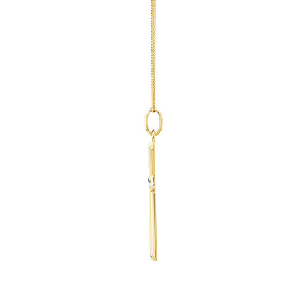 Cross Pendant in 10kt Yellow & White Gold Cross Pendant in 10kt Yellow & White Gold