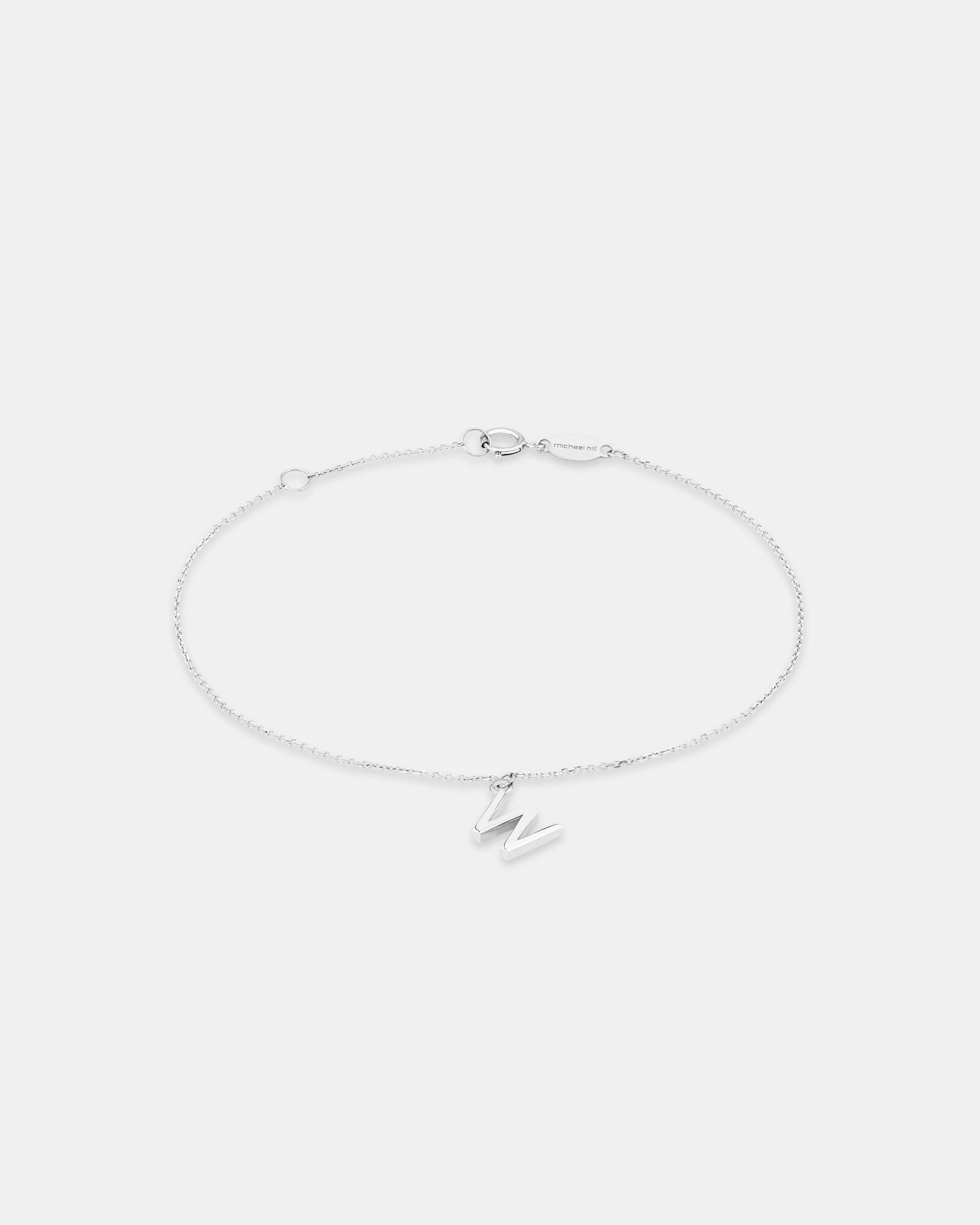 19cm (7.5") W Initial Bracelet in Sterling Silver