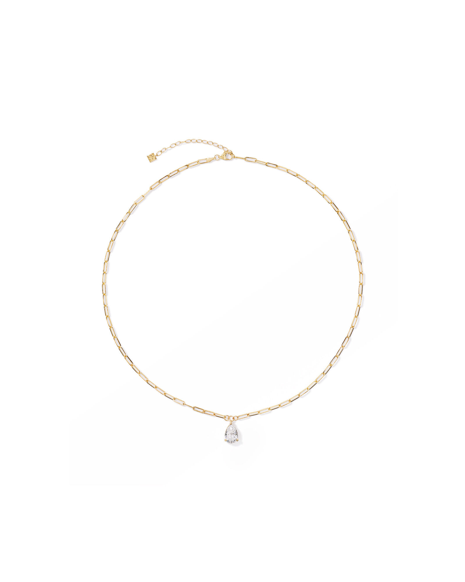 2.00 Carat TW Laboratory-Grown Diamond Pear Solitaire Pendant in 10kt Yellow Gold