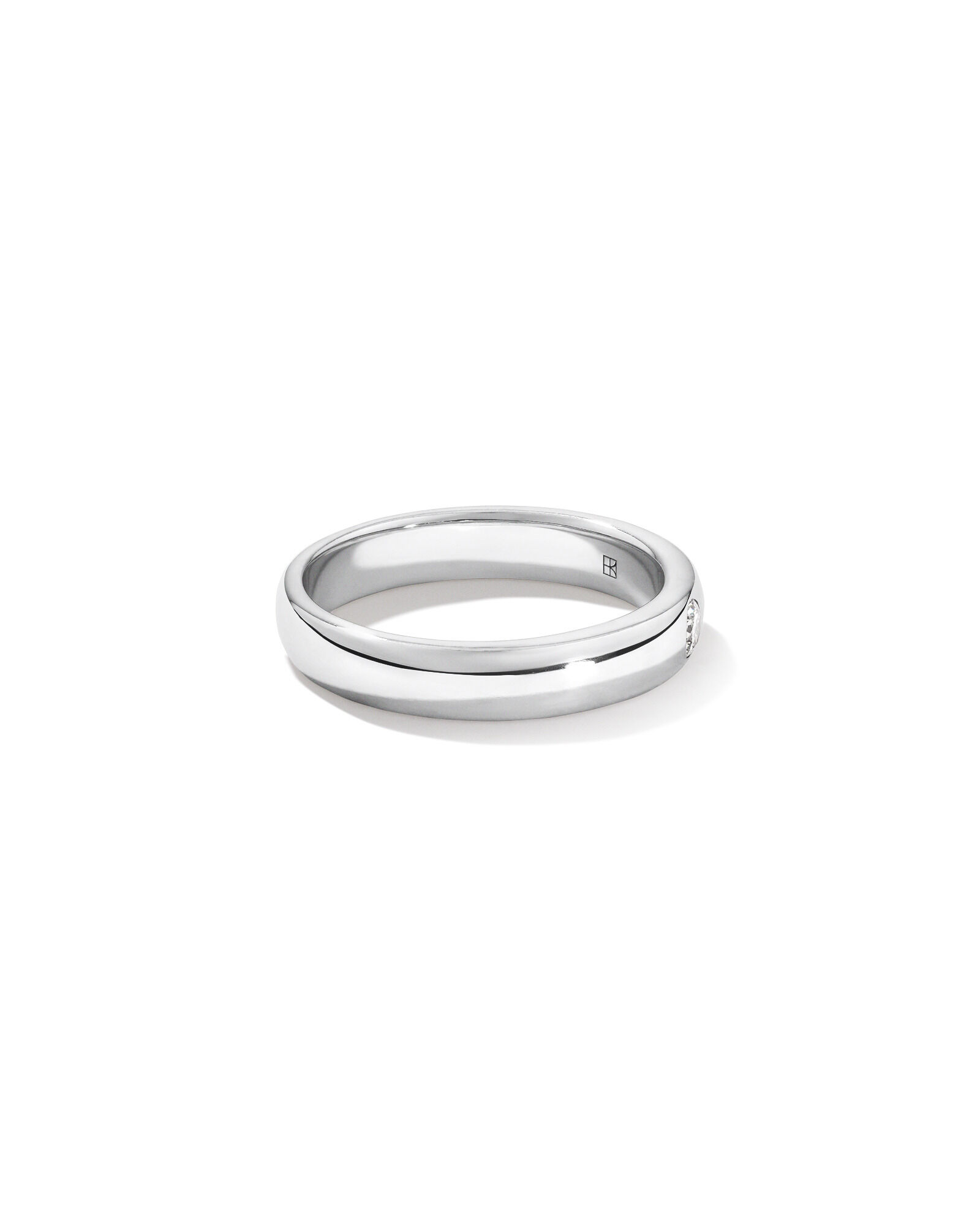 Alliance Duo avec Diamants Ronds Brillants de 0,10 Carat TW en Or Blanc 18 kt