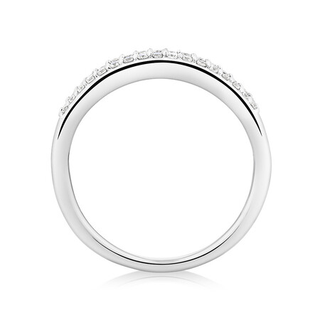 Ring with Natural Ruby & 0.29 Carat TW of Diamonds in 10kt White Gold Ring with Natural Ruby & 0.29 Carat TW of Diamonds in 10kt White Gold