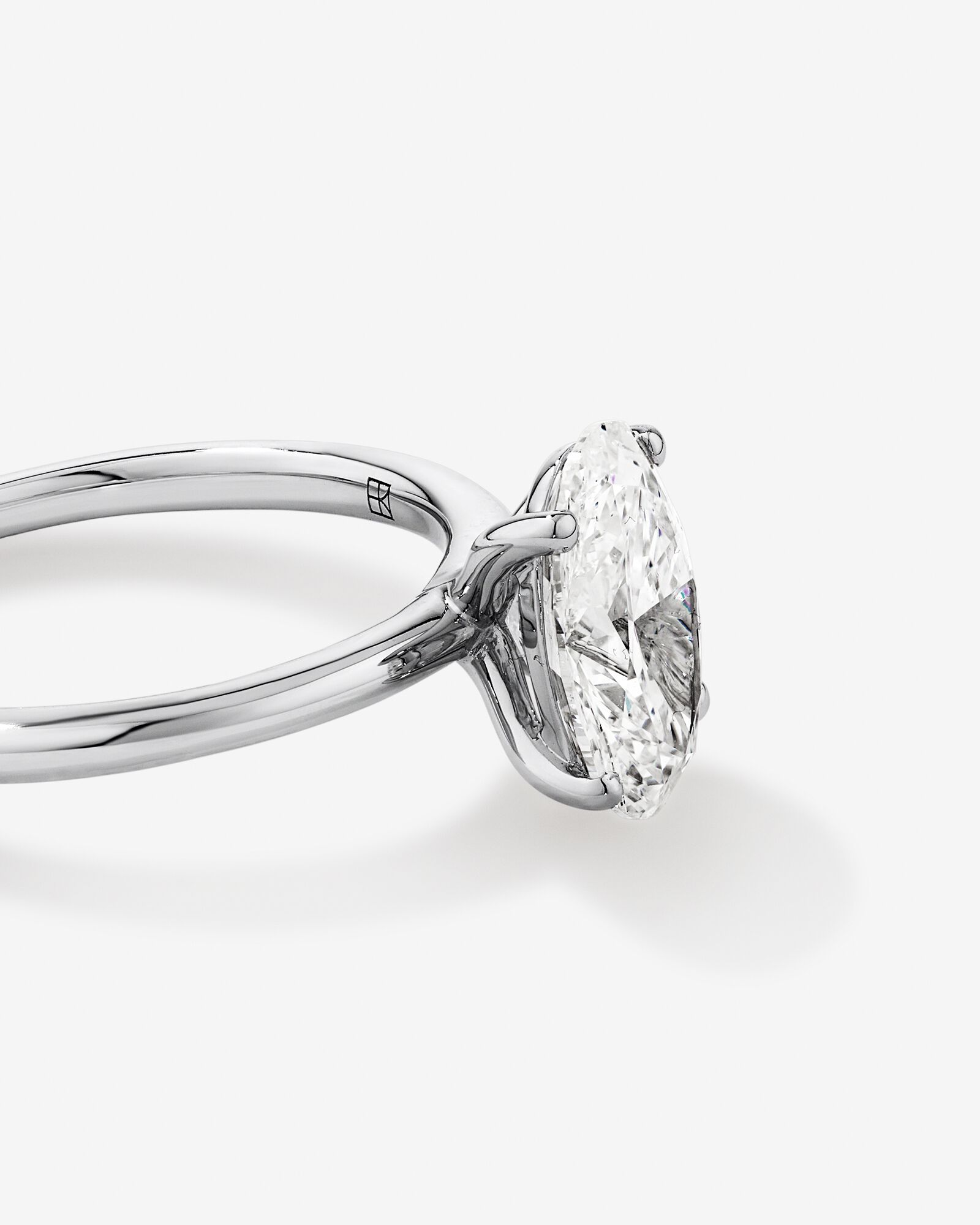 2.00 Carat TW Oval Cut Laboratory-Grown Diamond Solitaire Engagement Ring in 14kt White Gold