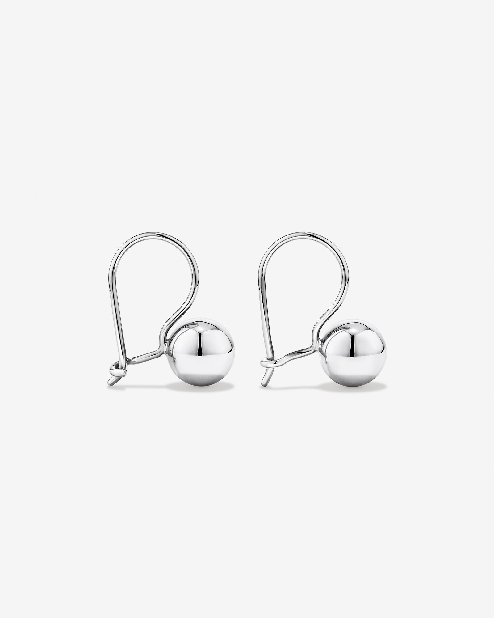7mm Euroball Earrings 10kt White Gold