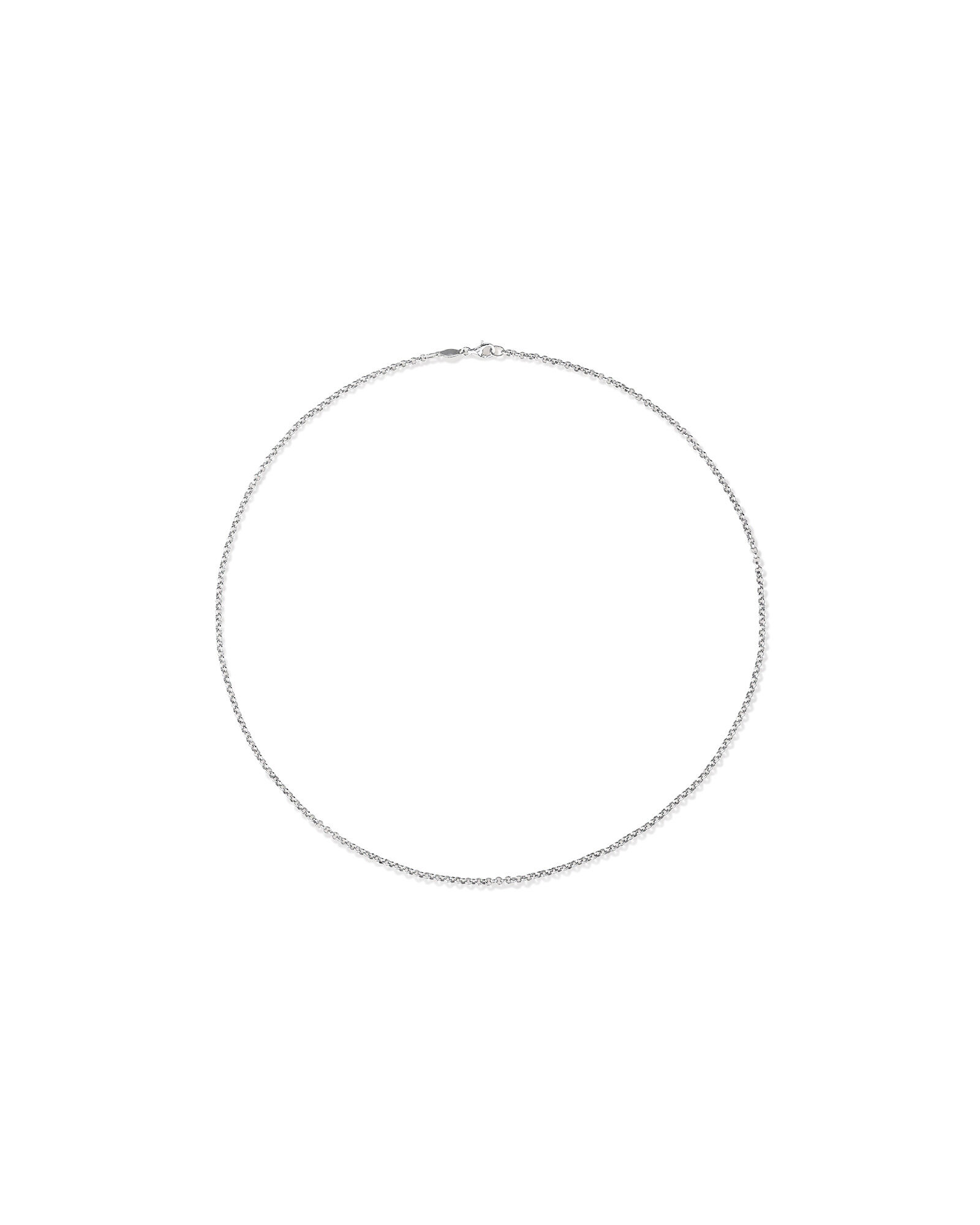 50cm (20") 2mm-2.5mm Width Belcher Chain in Sterling Silver