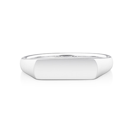 Men's Rectangle Signet Ring In Sterling Silver Men's Rectangle Signet Ring In Sterling Silver