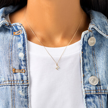 Z Initial Pendant in 10kt Yellow Gold Z Initial Pendant in 10kt Yellow Gold