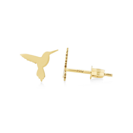 Hummingbird Stud Earrings In 10kt Yellow Gold Hummingbird Stud Earrings In 10kt Yellow Gold