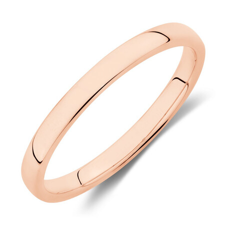 2mm High Domed Wedding Band in 10kt Rose Gold 2mm High Domed Wedding Band in 10kt Rose Gold