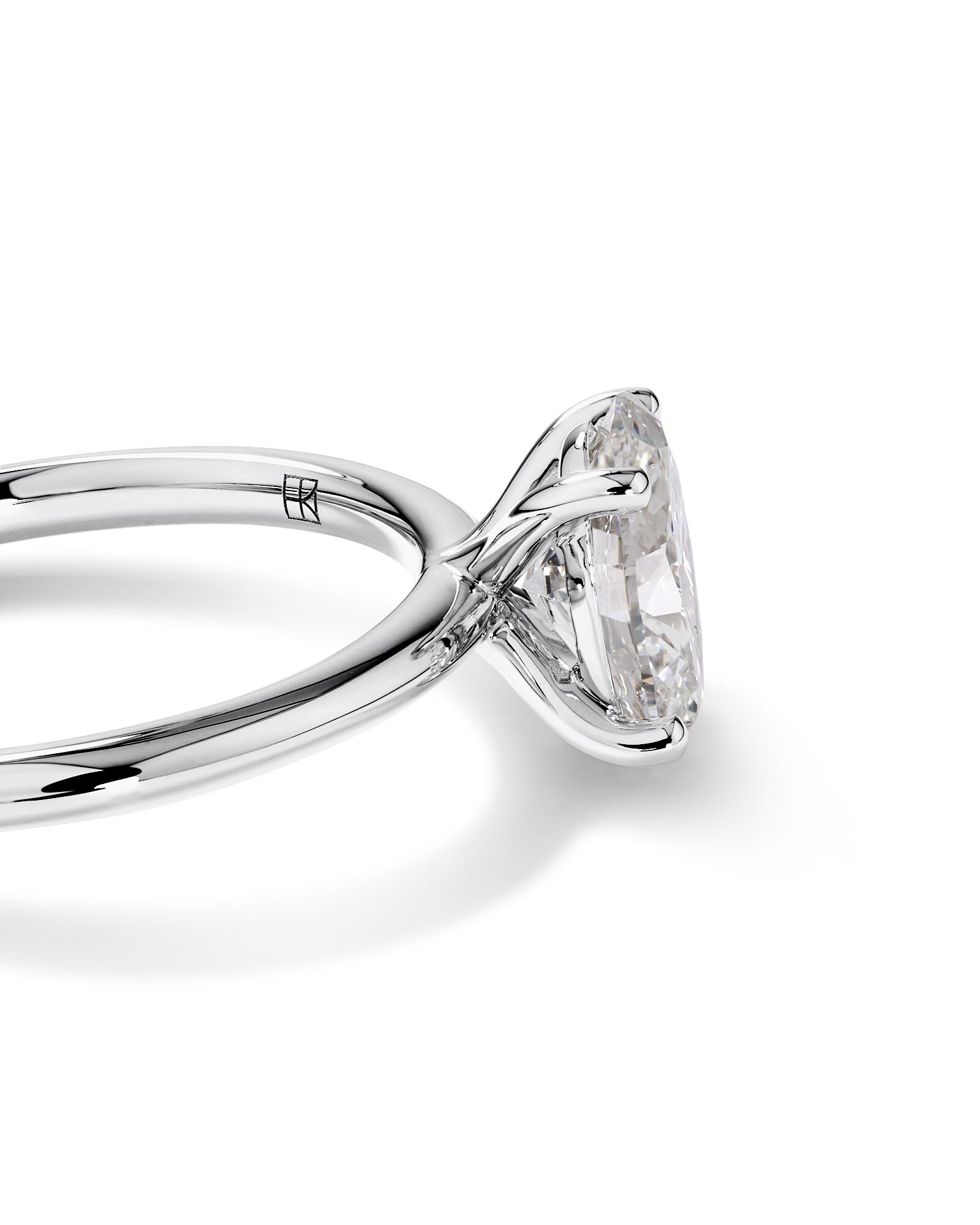 Carat TW Oval Laboratory-Grown Diamond Solitaire Engagement Ring in 14kt Gold