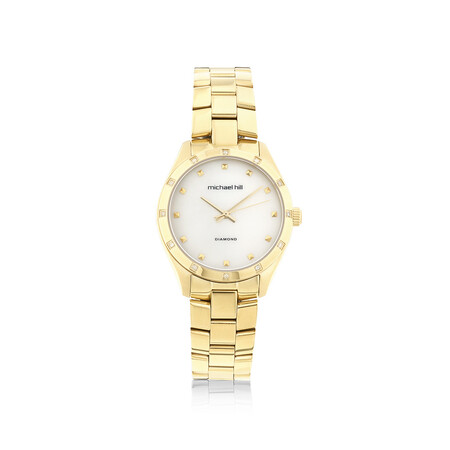 Ladies Watch 0.12 Carat TW of Diamonds in Gold Tone Stainless Steel Ladies Watch 0.12 Carat TW of Diamonds in Gold Tone Stainless Steel