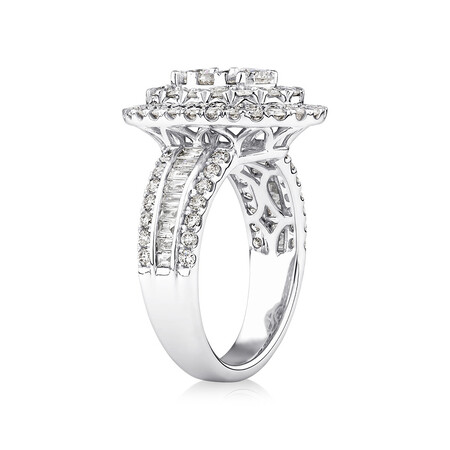 Oval Cluster Ring with 2.50 Carat TW of Diamonds in 14kt White Gold Oval Cluster Ring with 2.50 Carat TW of Diamonds in 14kt White Gold