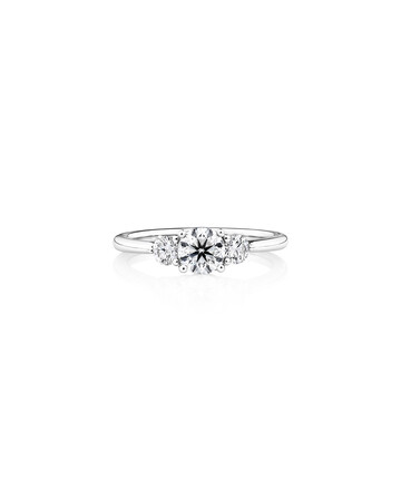 Sir Michael Hill Designer Three Stone Engagement Ring with 0.90 Carat TW of Diamonds in 18kt White Gold Sir Michael Hill Designer Three Stone Engagement Ring with 0.90 Carat TW of Diamonds in 18kt White Gold