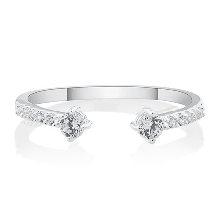 Open Ring with Cubic Zirconia in Sterling Silver Open Ring with Cubic Zirconia in Sterling Silver