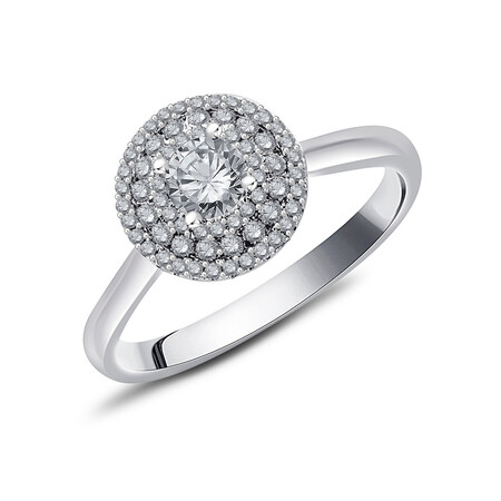 Ring with 0.59 Carat TW of Diamonds in 10kt White Gold Ring with 0.59 Carat TW of Diamonds in 10kt White Gold