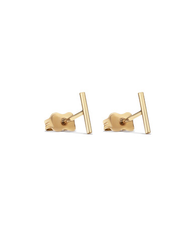 8mm Narrow Bar Stud Earrings in 10kt Yellow Gold 8mm Narrow Bar Stud Earrings in 10kt Yellow Gold