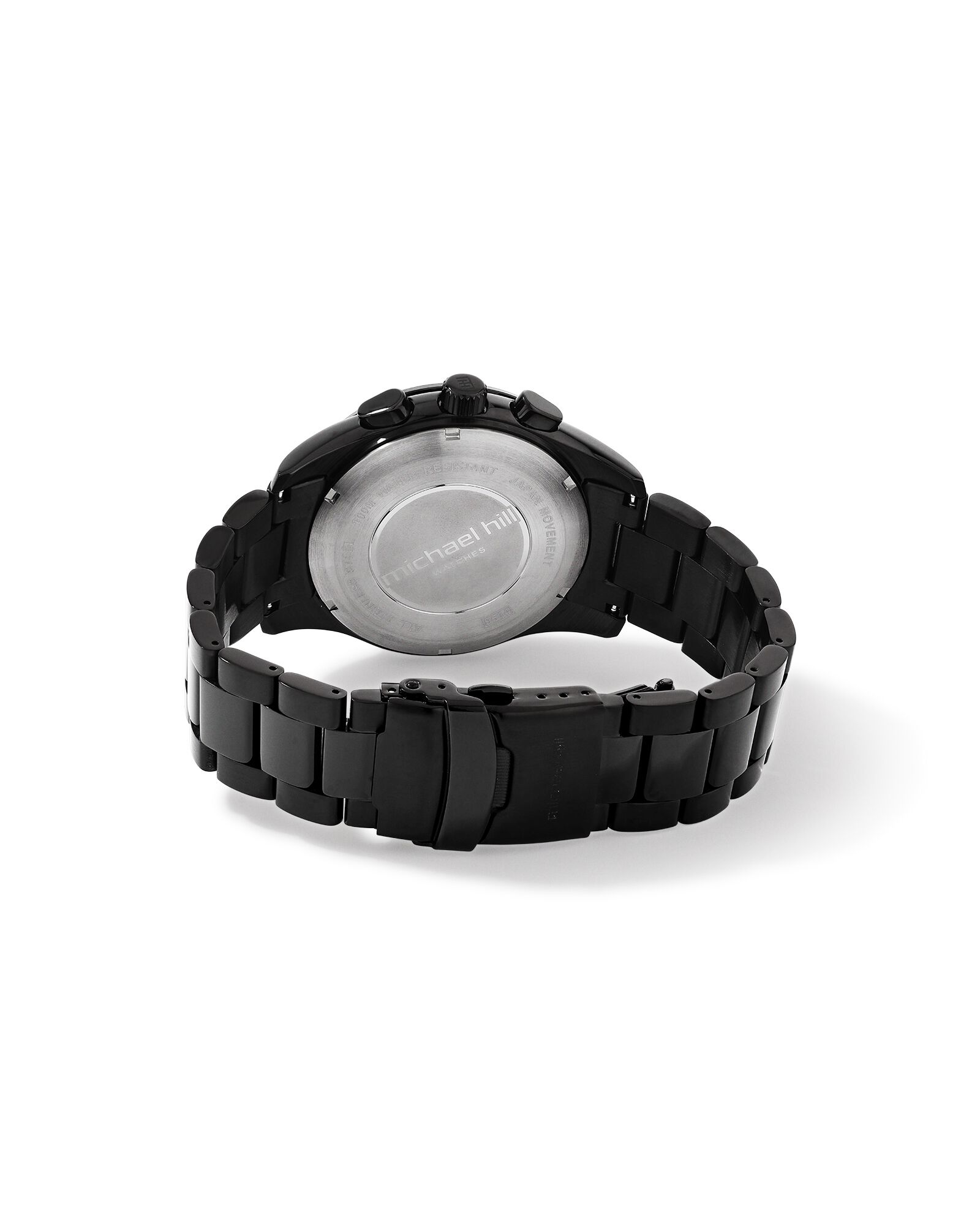 Men's Chronograph Watch Black Tone Stainless Steel