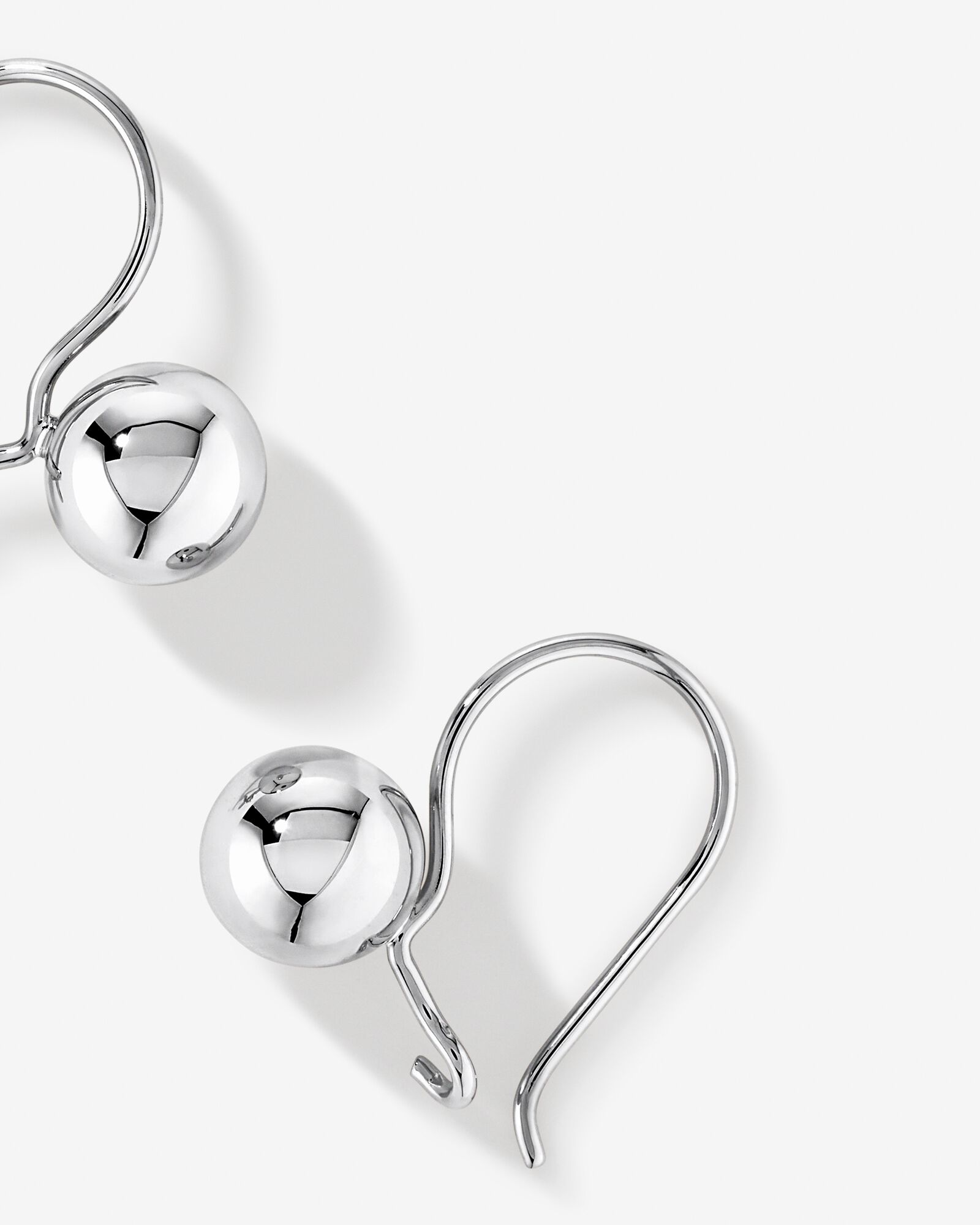 7mm Euroball Earrings 10kt White Gold