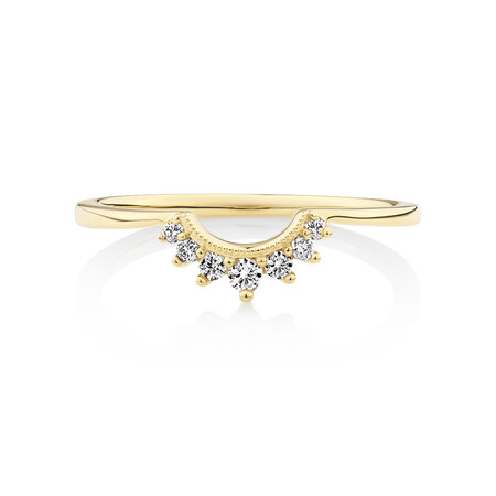 Evermore Wedding Band with 0.10 Carat TW of Diamonds in 10kt Yellow Gold Evermore Wedding Band with 0.10 Carat TW of Diamonds in 10kt Yellow Gold