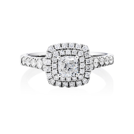 Engagement Ring With 1 Carat TW Of Diamonds In 14kt White Gold Engagement Ring With 1 Carat TW Of Diamonds In 14kt White Gold