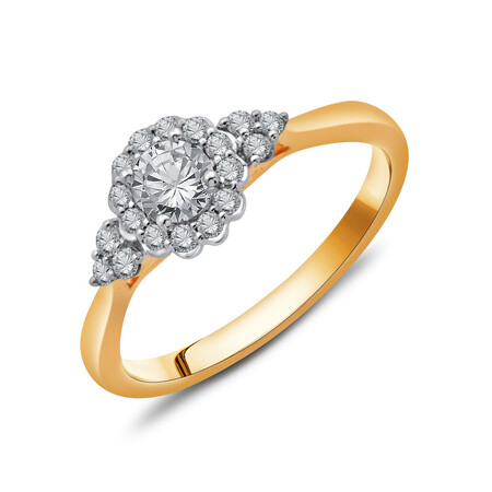 Ring with 1/2 Carat TW of Diamonds in 10kt Yellow & White Gold Ring with 1/2 Carat TW of Diamonds in 10kt Yellow & White Gold