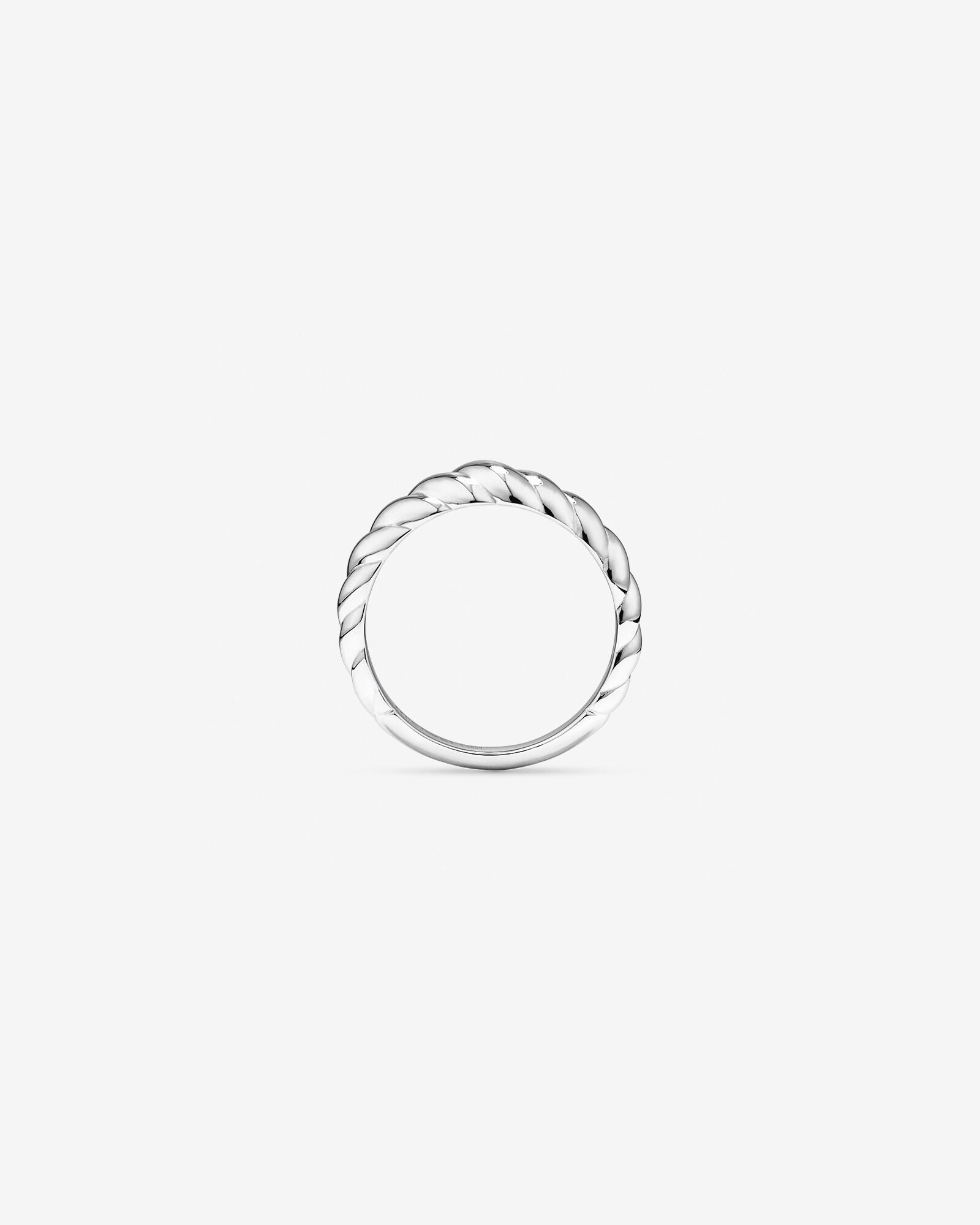 Narrow Croissant Ring in Sterling Silver
