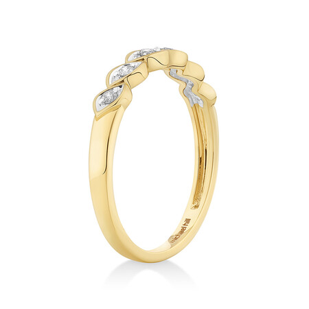 Fancy Twist Ring with 0.10 Carat TW of Diamonds in 10kt Yellow Gold Fancy Twist Ring with 0.10 Carat TW of Diamonds in 10kt Yellow Gold