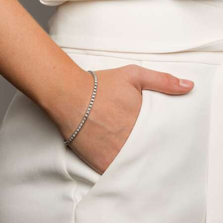 Tennis Bracelet with 1 Carat TW of Diamonds in 10kt White Gold Tennis Bracelet with 1 Carat TW of Diamonds in 10kt White Gold